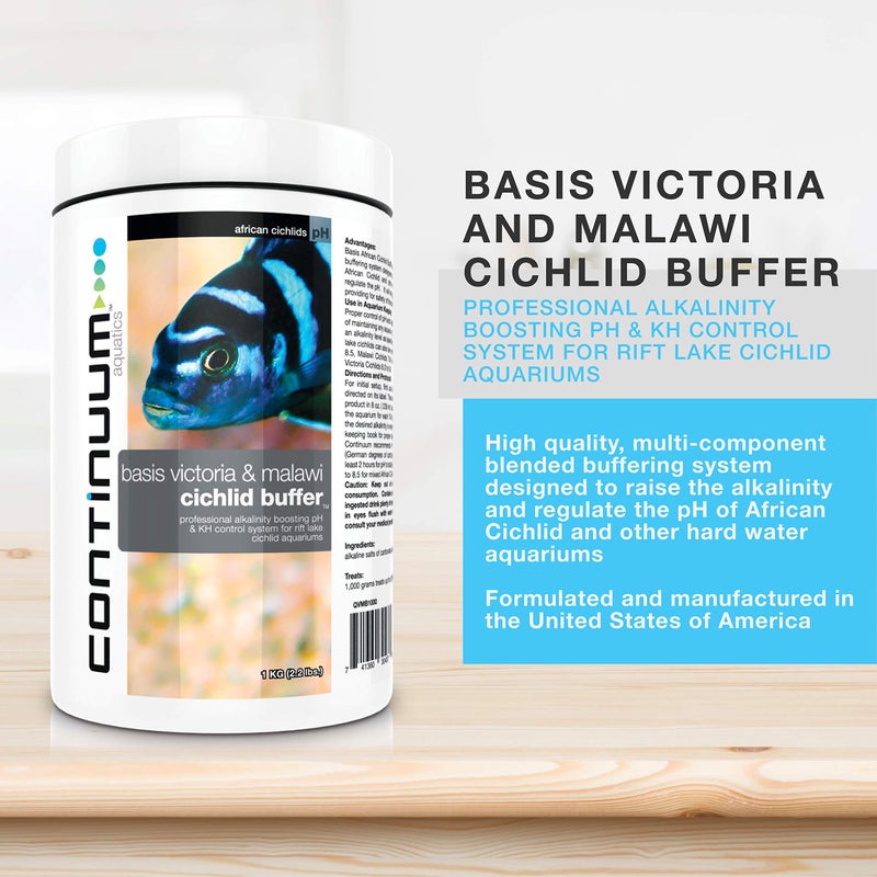 Continuum Aquatics Basis Victoria & Malawi Cichlid Buffer - Alkalinity Boosting pH & KH Control System for Rift Lake Cichlid Aquariums, 250 Grams - Image 2